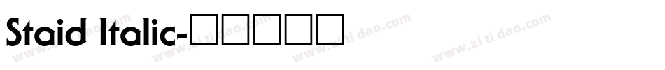 Staid Italic字体转换